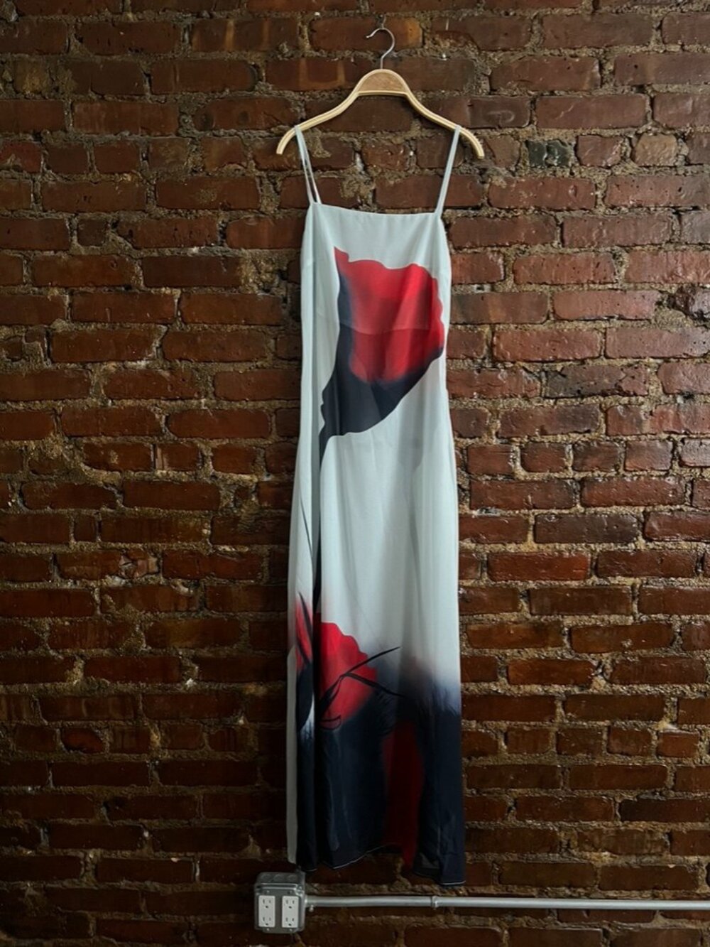 Commense sheer floral print maxi dress
